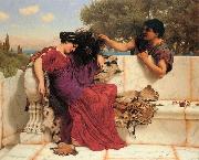 John William Godward The Old, Old Story USA oil painting artist